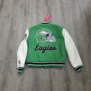NFL Philadelphia Eagles Throwback Varsity Jacket Mens Size Small